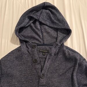 Banana Republic Men's Navy Hooded Cardigan